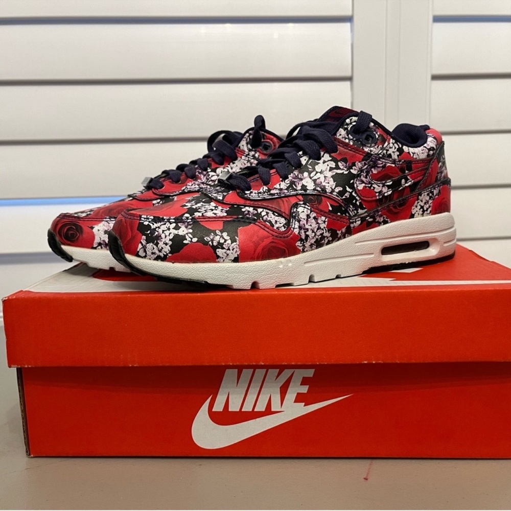 Nike Air Max 1 Ultra London - Red White Purple Floral